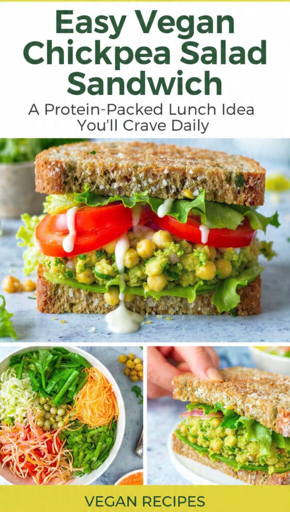 “Easy Vegan Chickpea Salad Sandwich – A Protein-Packed Lunch Idea You’ll Crave Daily”