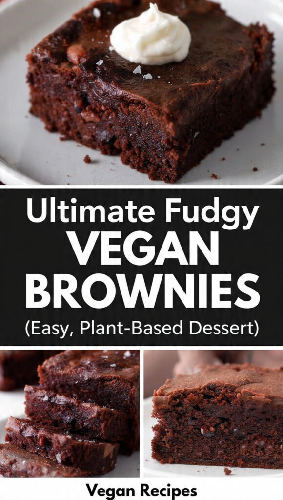Ultimate Fudgy Vegan Brownies (Easy, Plant-Based Dessert!)