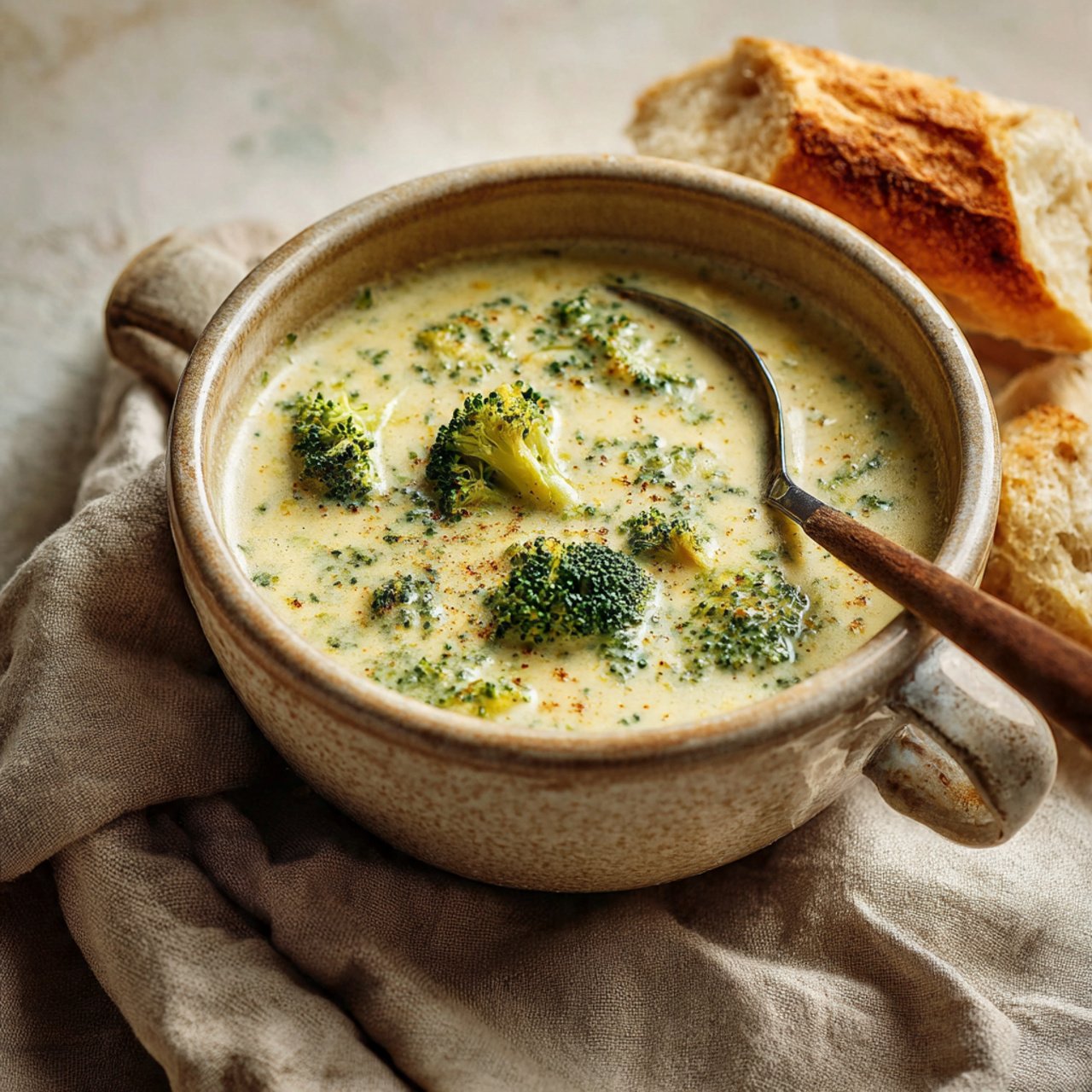 Creamy Vegan Broccoli Cheddar Soup