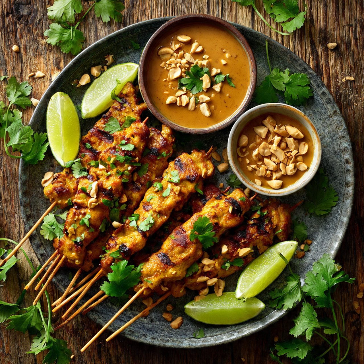 Easy Vegan Satay Skewers with Peanut Sauce