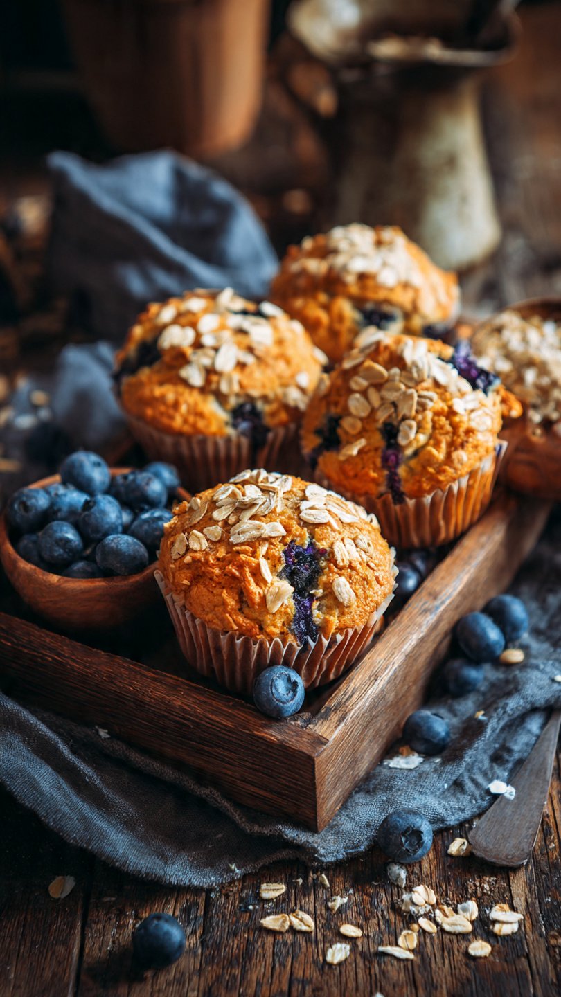 #HealthyVeganMuffins #VeganMuffinRecipe #BlueberryOatMuffins #PlantBasedBreakfast