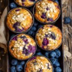 Healthy Vegan Blueberry Oat Muffins