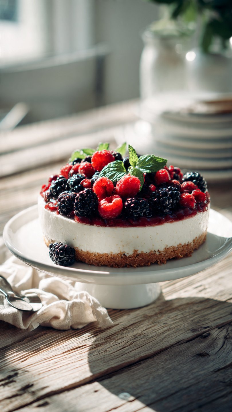 Creamy Vegan No Bake Cheesecake