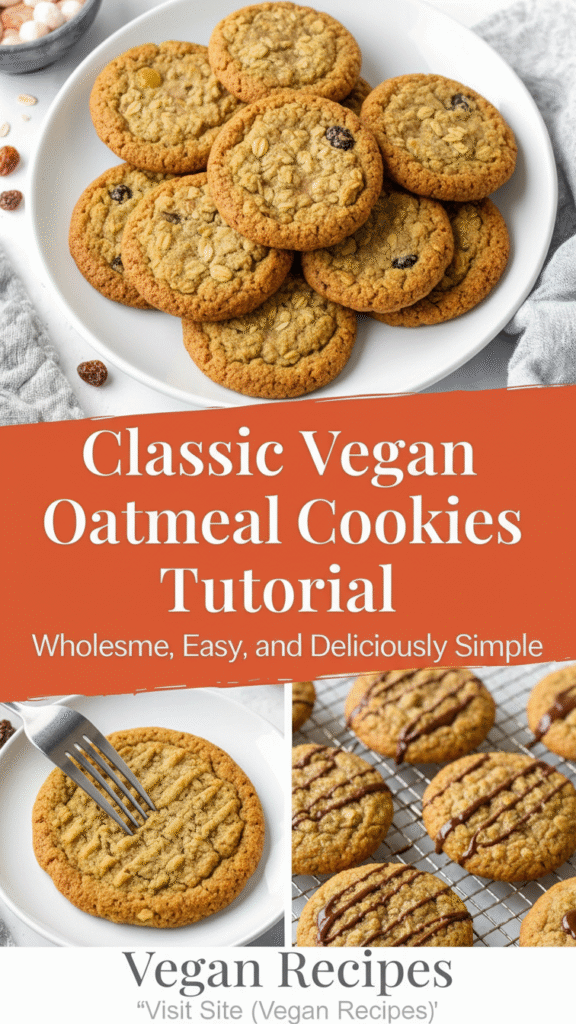 Soft Chewy Vegan Oatmeal Cookies Recipe 