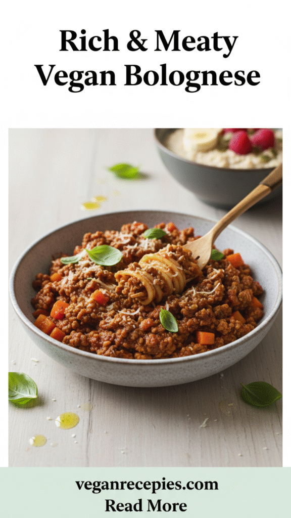 Vegan Bolognese: Rich, Hearty, and Plant-Based Italian Classic