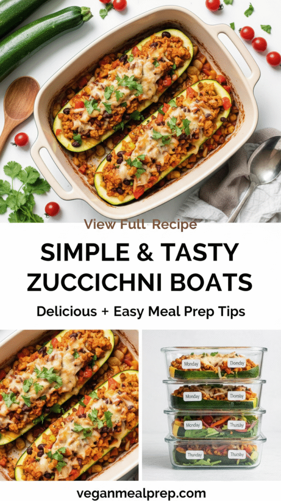 Easy Vegan Zucchini Boats Recipe