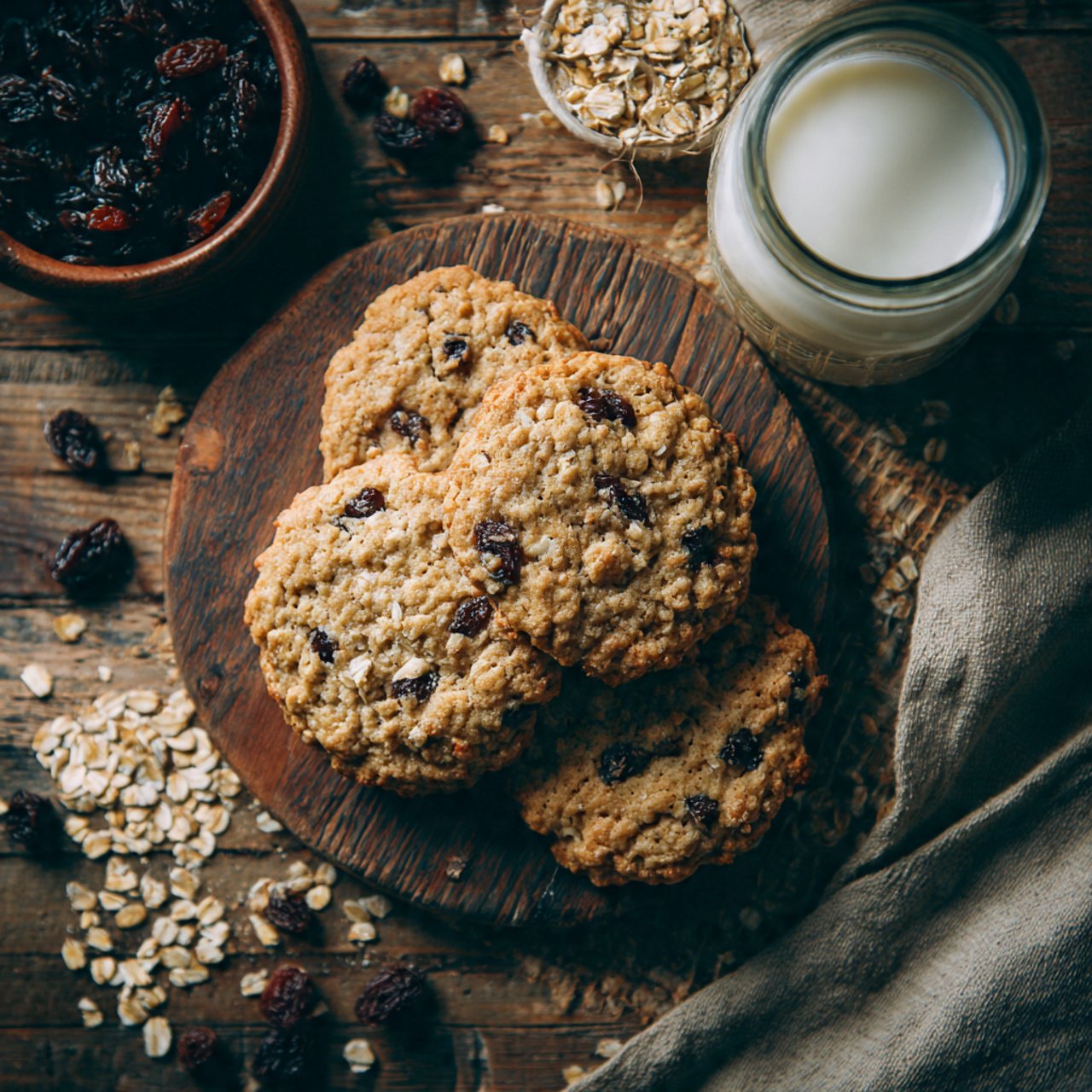 Soft Chewy Vegan Oatmeal Cookies Recipe