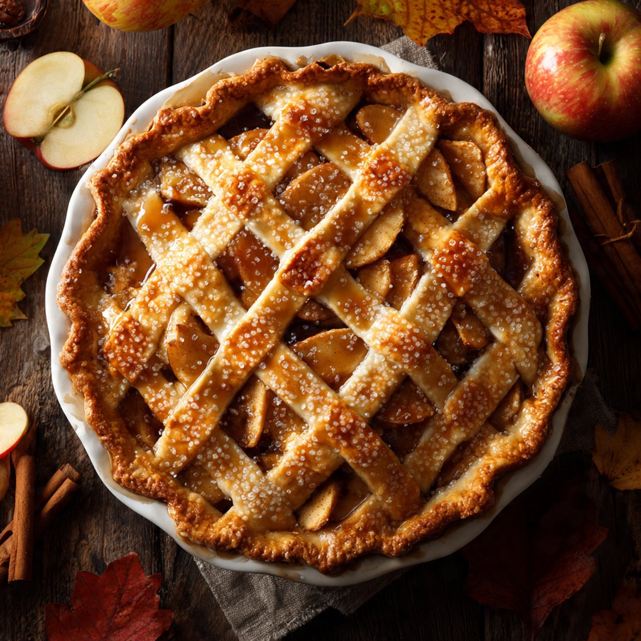 Dairy-Free Apple Pie with Lattice Top