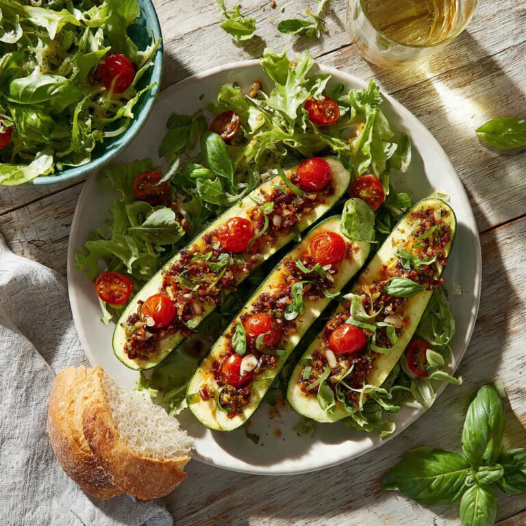 Vegan Zucchini Boats: Easy, Flavorful, and Healthy Stuffed Zucchini Recipe