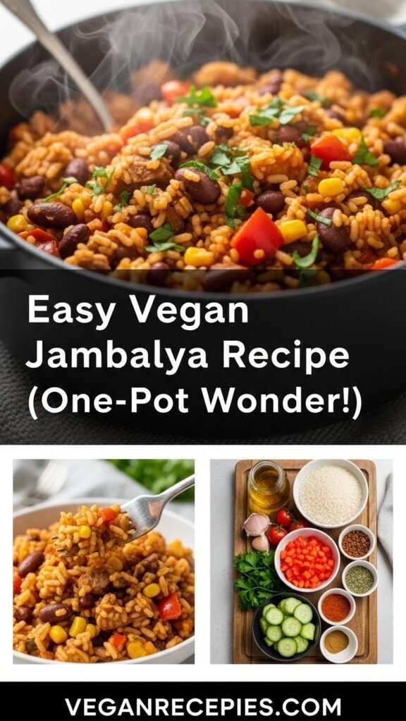Spicy Vegan Jambalaya with Rice & Beans