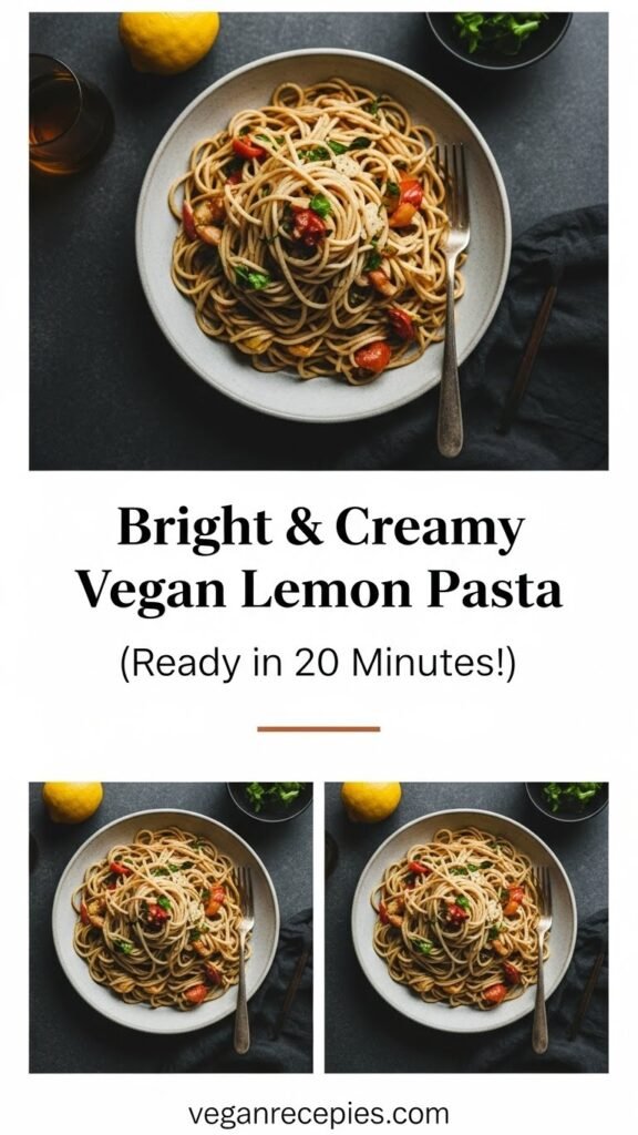 Bright & Creamy Vegan Lemon Pasta