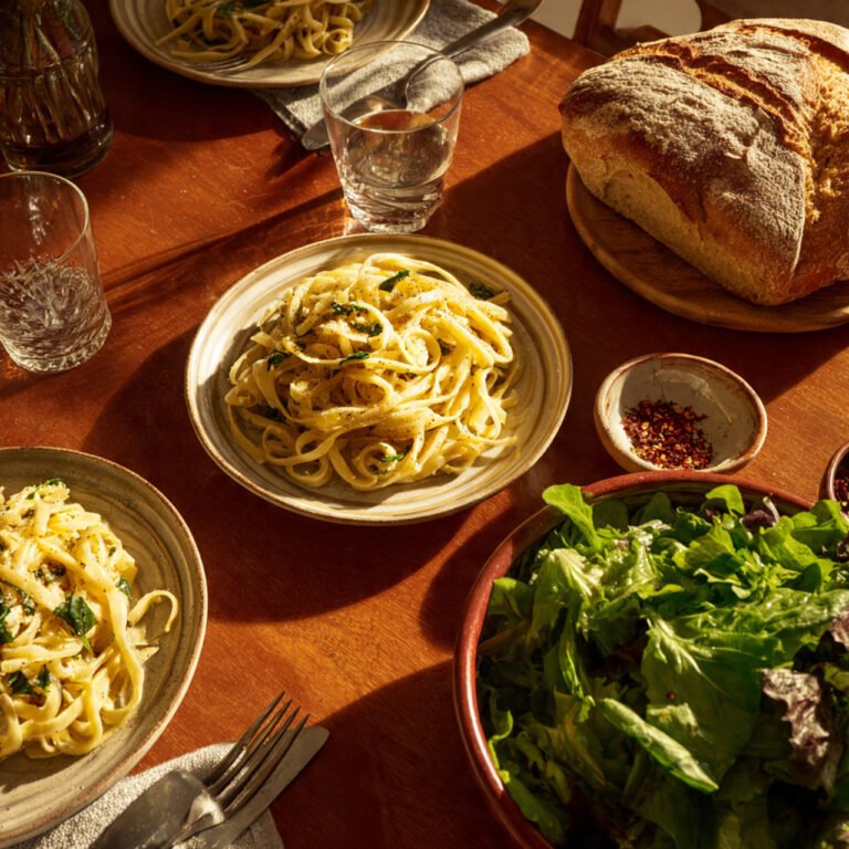 Bright & Creamy Vegan Lemon Pasta